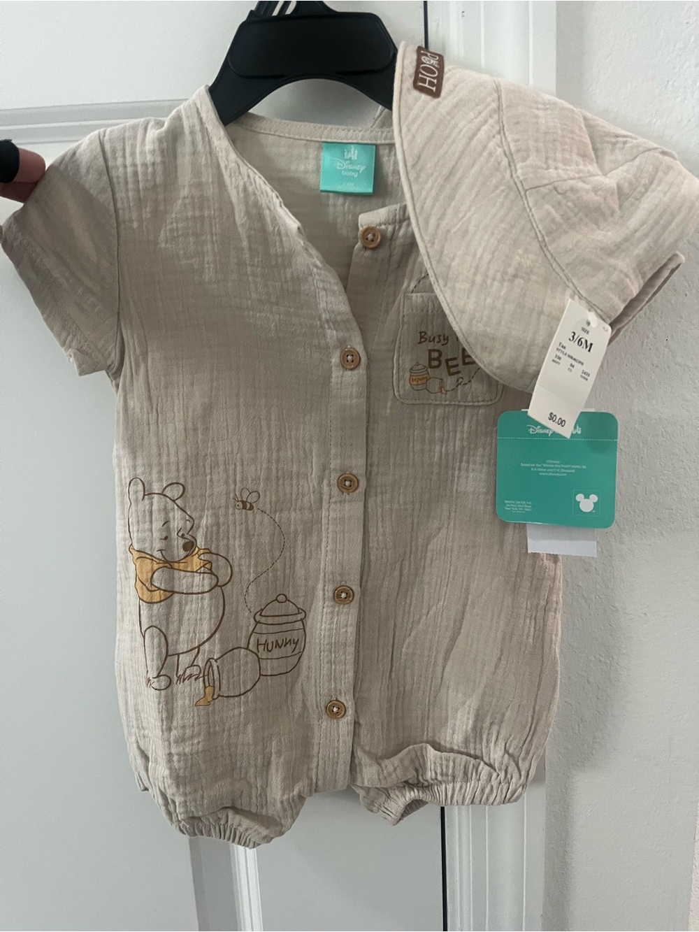 NWT Disney Baby Winnie the Pooh Romper Set (3/6m)